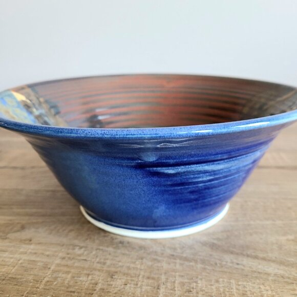Artisan Ceramic Serving Bowl - Multicolor - Picture 4 of 8
